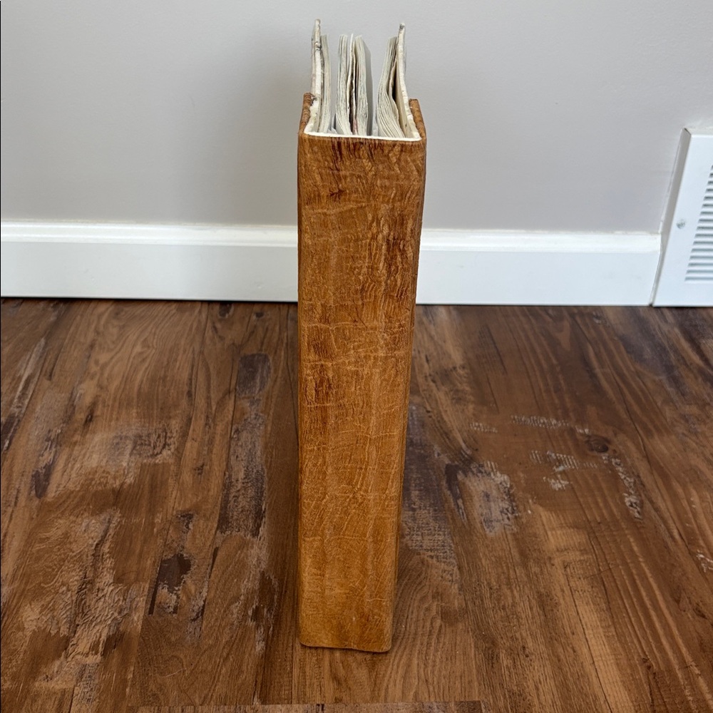 Brand New Handmade Floral Petal Wedding Scrapbook with Wooden Spine - Picture 5 of 10